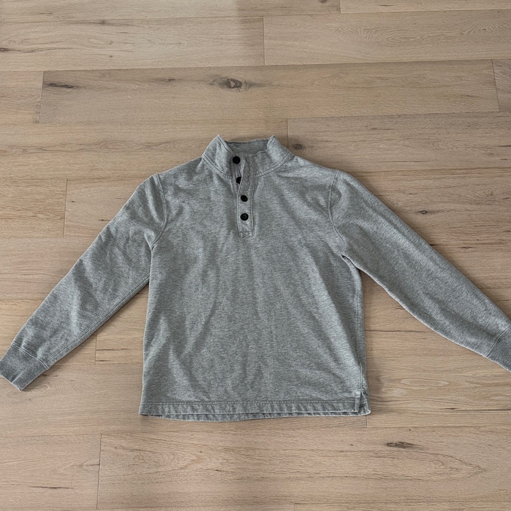 J. Crew Gray Button-Up Sweater